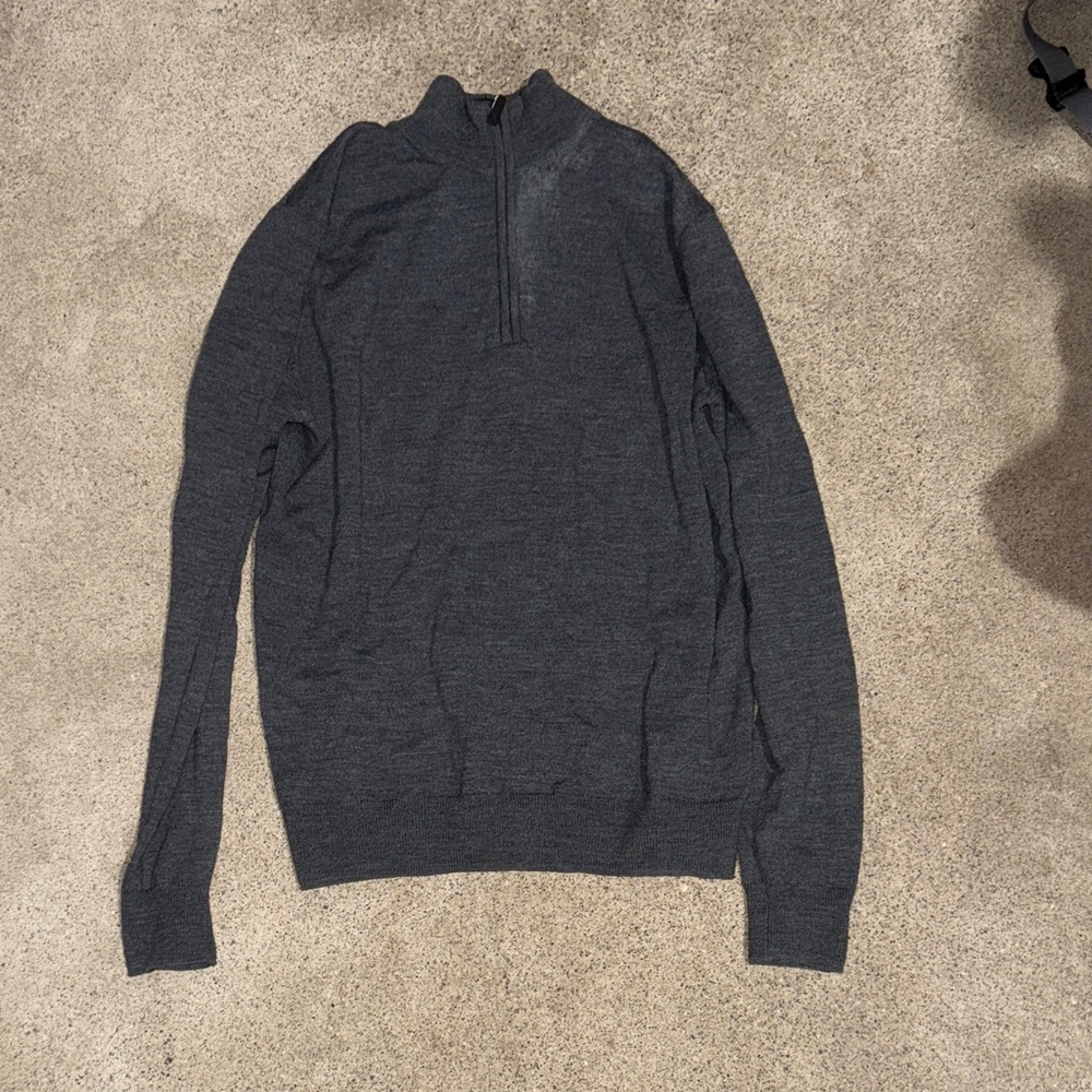 UNTUCKit 100% Merino Wool 1/4 Zip Sweater